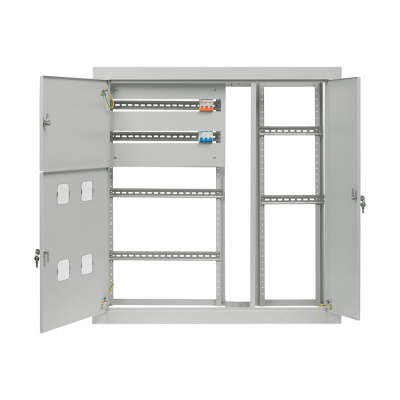 Щит этажный (фото), внешние размеры: 950x1000x150 мм., цвет: Светло-серый (RAL 7035).