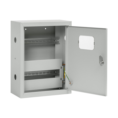 ЯУР с двумя DIN-рейками (фото), внешние размеры: 400х300х145 мм., цвет: Светло-серый (RAL 7035).