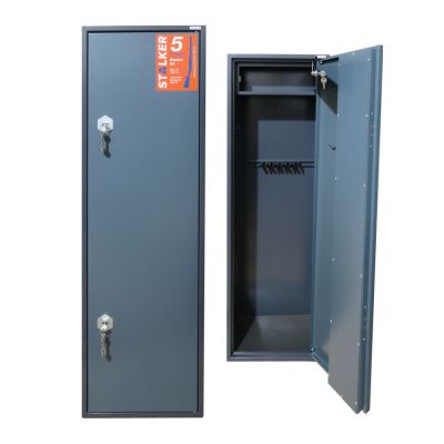 Оружейный сейф Stalker S9 (фото), размеры: 1400x450x280 мм., для хранения 5 руж. высотой до 1390 мм.