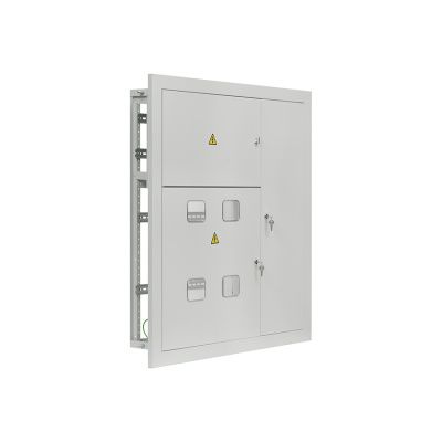 Щит этажный (фото), внешние размеры: 950x1000x150 мм., цвет: Светло-серый (RAL 7035).