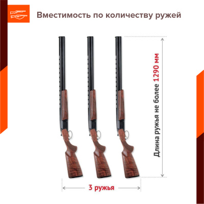 Оружейный сейф Stalker S14 (фото), размеры: 1300x300x200 мм., для хранения 3 руж. высотой до 1290 мм.