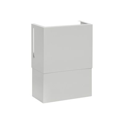 Цоколь верхний с компенсатором (фото), внешние размеры: 260-428х305х150 мм., цвет: Светло-серый (RAL 7035).