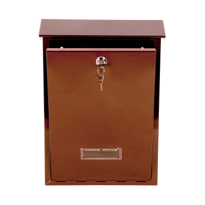 Почтовый ящик уличный коричневый фото | Размер: 410х300х80 мм. | Цвет: Коричневый