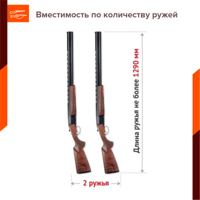 Оружейный сейф Stalker S15 (фото), размеры: 1300x200x180 мм., для хранения 2 руж. высотой до 1290 мм.