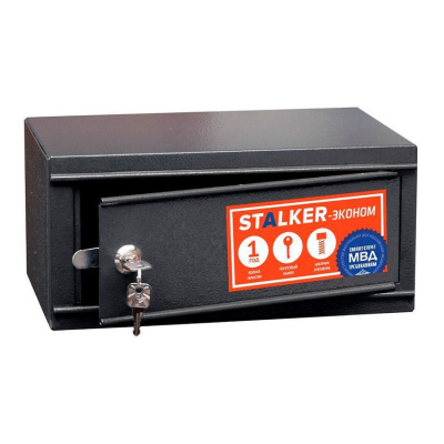 Сейф Stalker-эконом ПШ-3 (фото), внешние размеры: 140x300x190 мм., толщина двери: 2,5 мм., толщина корпуса: 1,5 мм.