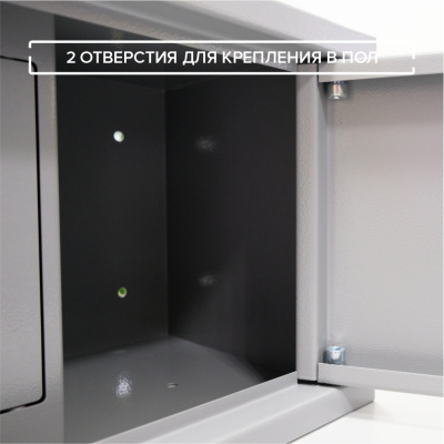 Сейф с трейзером Stalker ПШ-5 (светло-серый) (фото), внешние размеры: 245x350x250 мм., толщина двери: 1,5 мм., толщина корпуса: 1,5 мм.