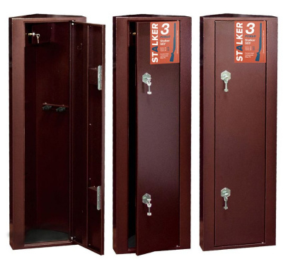Оружейный сейф Stalker S8У (фото), размеры: 1400x460x325 мм., для хранения 3 руж. высотой до 1390 мм.