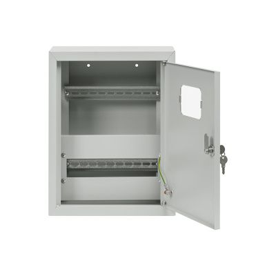 ЯУР с двумя DIN-рейками (фото), внешние размеры: 400х300х145 мм., цвет: Светло-серый (RAL 7035).