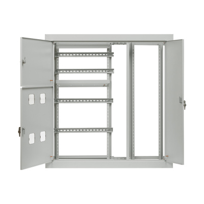 Щит этажный со съемной монтажной рамой (фото), внешние размеры: 950x1000x150 мм., цвет: Светло-серый (RAL 7035). Щит этажный со съемной монтажной рамой (фото), внешние размеры: 950x1000x150 мм., цвет: Светло-серый (RAL 7035).